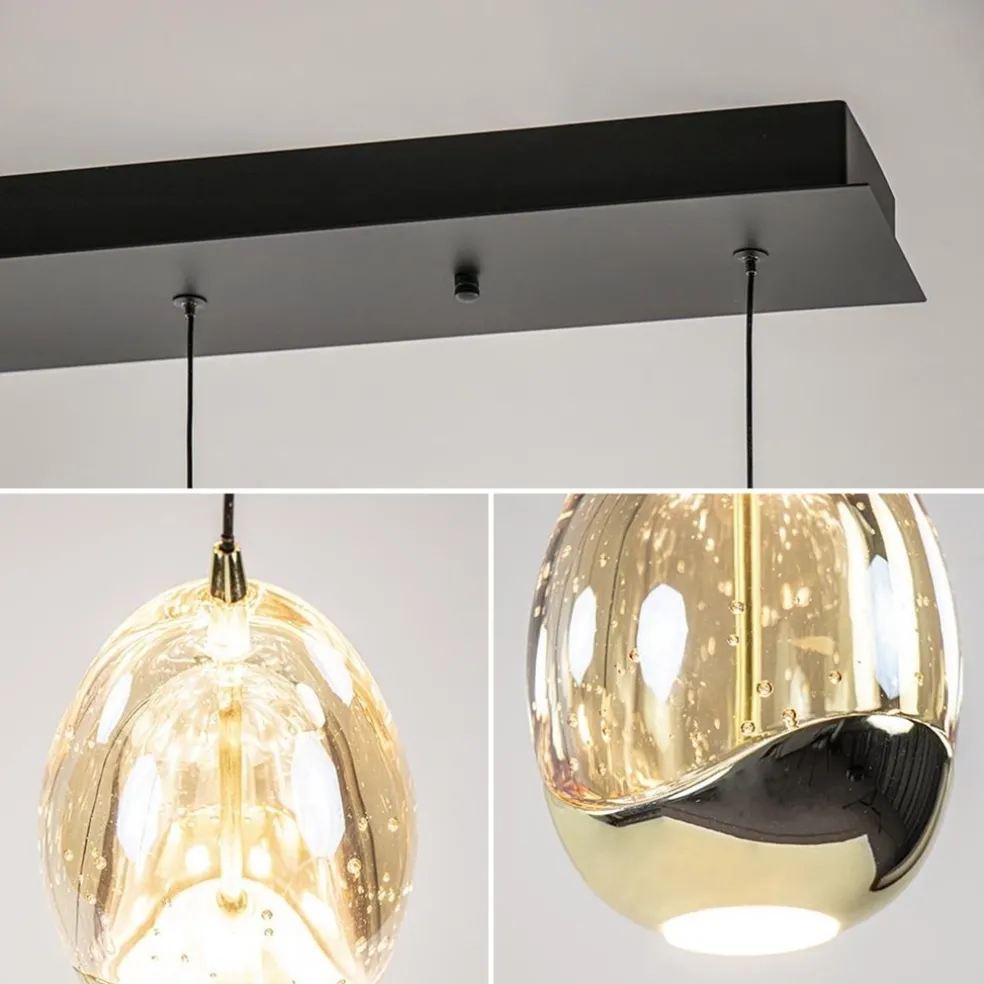 Outlet Straluma Hanglamp Golden Egg 5L zwart/goud