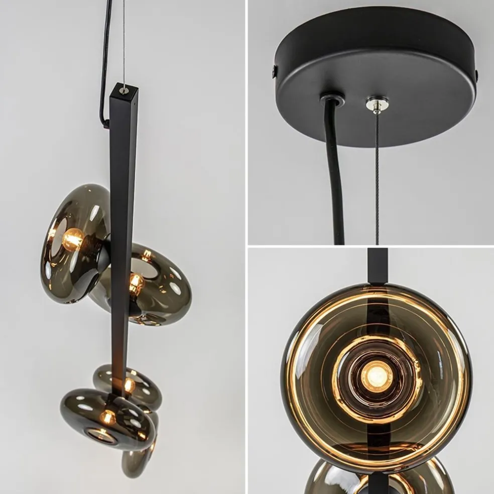 Outlet Straluma Hanglamp Hoseki verticaal zwart/smoke