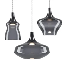 Outlet Straluma Hanglamp Italiaans design retro smoke glas inclusief LED