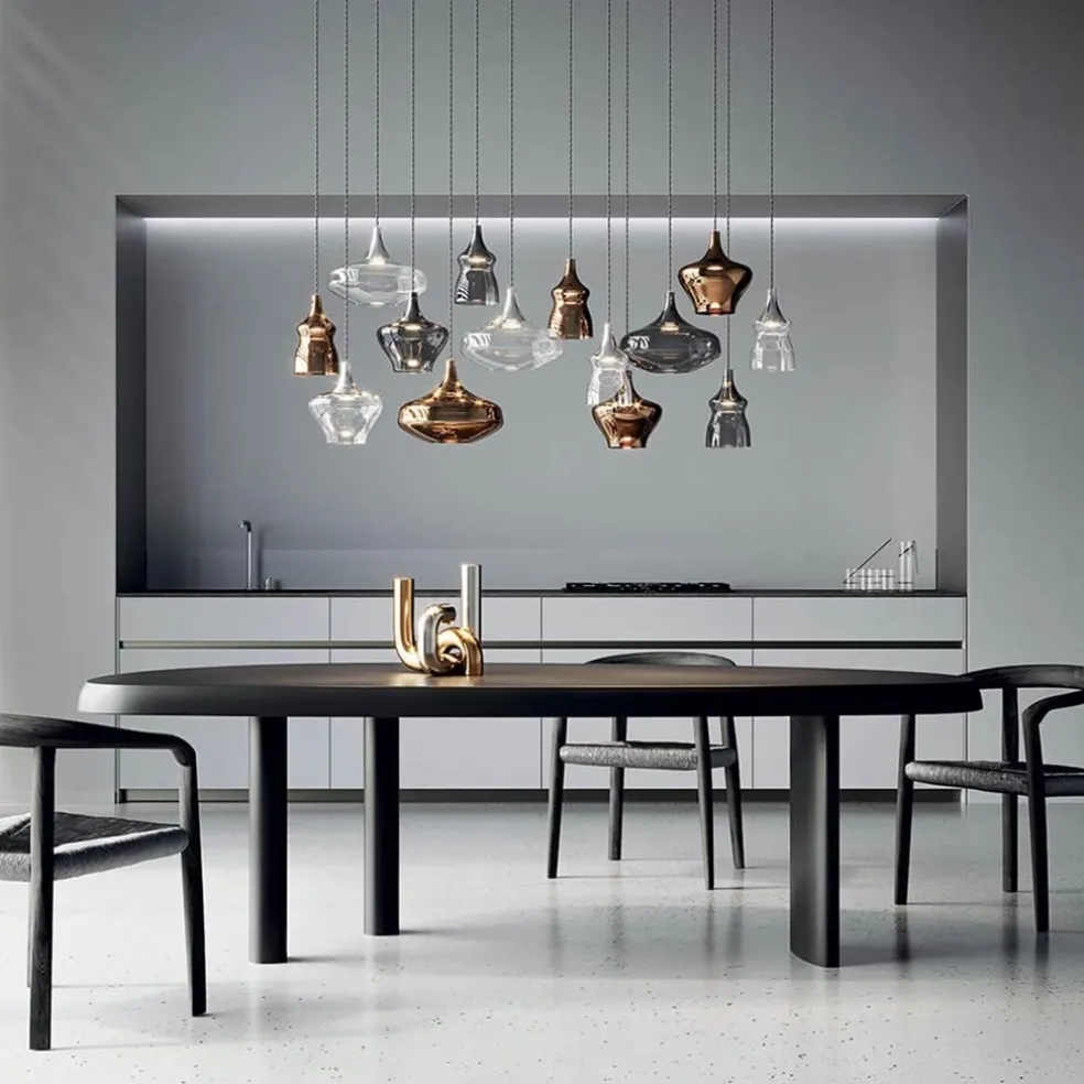 Outlet Straluma Hanglamp Italiaans design retro smoke glas inclusief LED