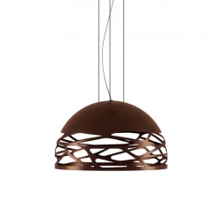 Online Straluma Hanglamp Kelly koepel brons 50cm