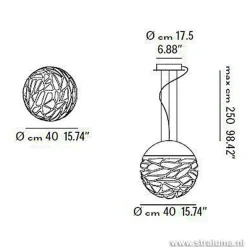 Clearance Straluma Hanglamp Kelly Sphere brons 40cm