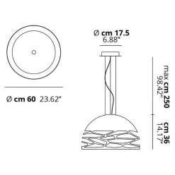 Online Straluma Hanglamp koepel brons 60cm 3xe27