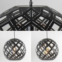 Store Straluma Hanglamp 3L balk bol zwart industrieel