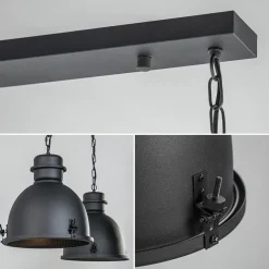 Discount Straluma Hanglamp 2L industrieel zwart/grill
