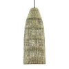 Outlet Straluma Hanglamp Latika smal zeegras naturel met zwart