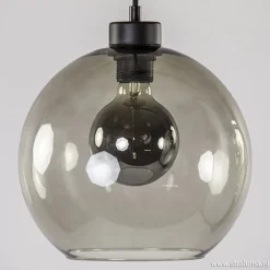 Sale Straluma Hanglamp 4-lichts balk zwart + smoke glas 25cm