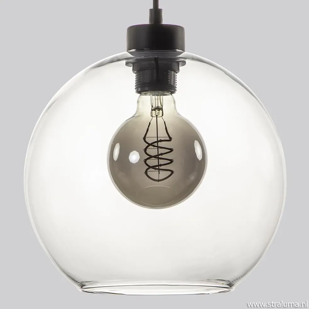 Best Straluma Hanglamp 3-lichts rond glas helder 25 cm