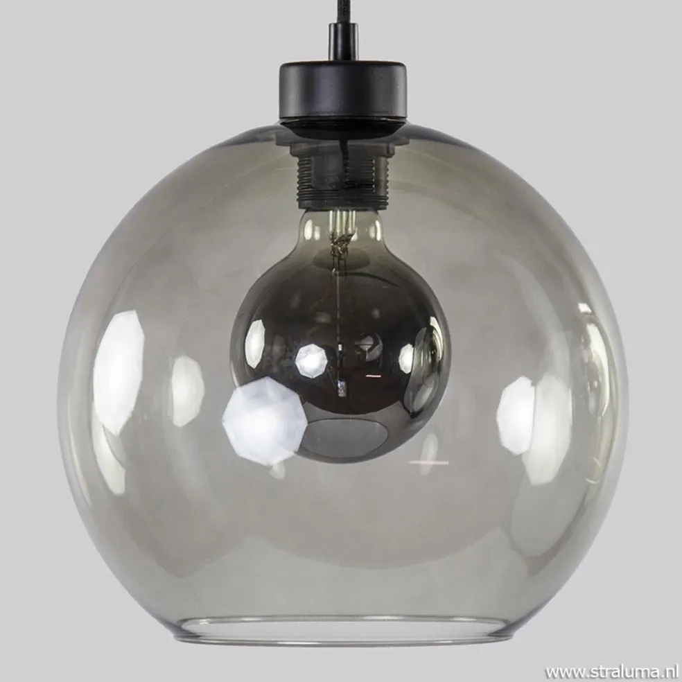 Best Sale Straluma Hanglamp 3-lichts rond glas smoke 25 cm