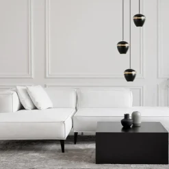 Discount Straluma Hanglamp 3-lichts rond zwart/goud