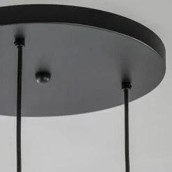 Store Straluma Hanglamp 3-lichts rond zwart met goud gradient glas