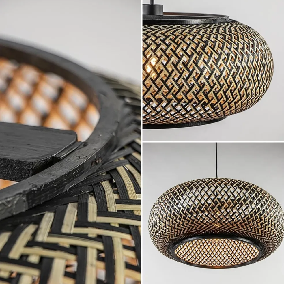 Cheap Straluma Hanglamp Maze bamboe/zwart 60cm