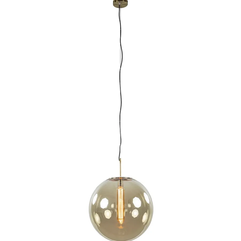 Cheap Straluma Hanglamp Medina 48cm messing + amber glas