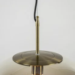 Cheap Straluma Hanglamp Medina 48cm messing + amber glas