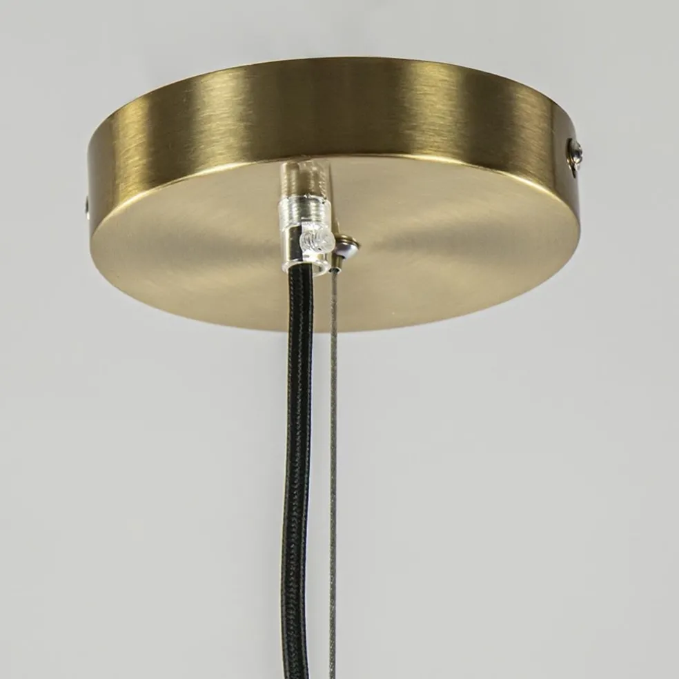Cheap Straluma Hanglamp Medina 48cm messing + amber glas