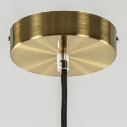 Best Sale Straluma Hanglamp Medina satin gold/amber glas 40cm