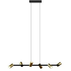 Best Straluma Hanglamp met spots 6-lichts zwart/goud