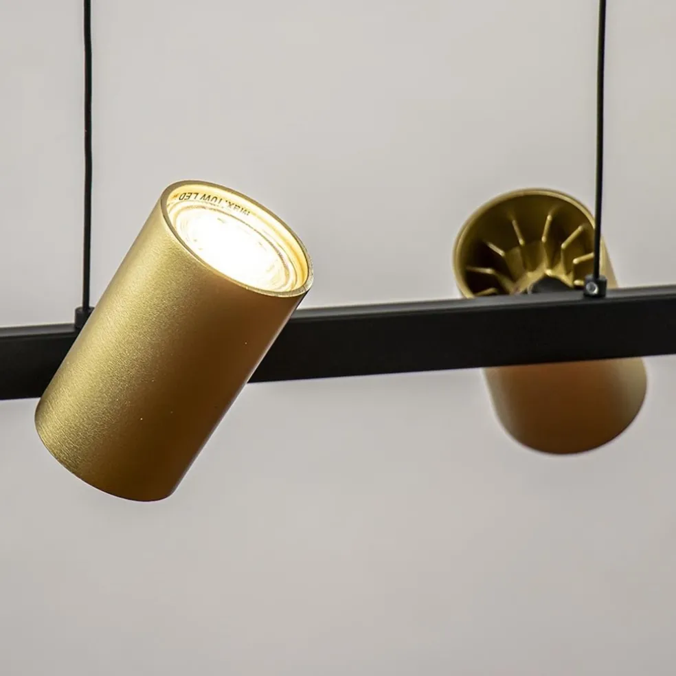 Best Straluma Hanglamp met spots 6-lichts zwart/goud