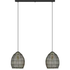Flash Sale Straluma Hanglamp Meya 2-lichts zwart/goud met balk