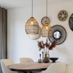 Flash Sale Straluma Hanglamp Meya 2-lichts zwart/goud met balk