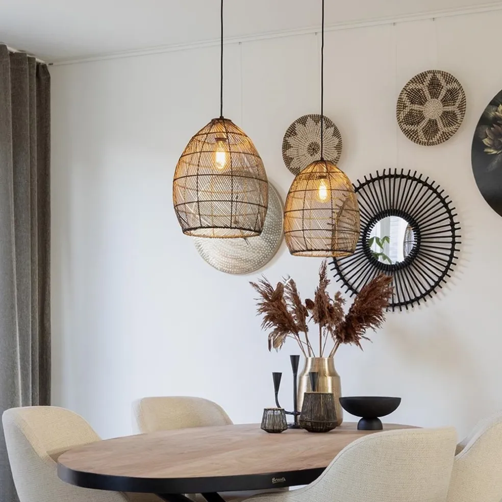 Flash Sale Straluma Hanglamp Meya 2-lichts zwart/goud met balk