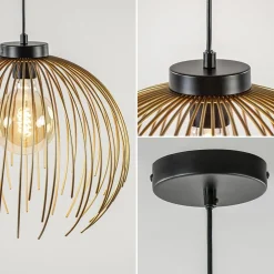 Clearance Straluma Hanglamp Nest matgoud/zwart