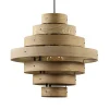New Straluma Hanglamp Oaknut hout 7 ringen