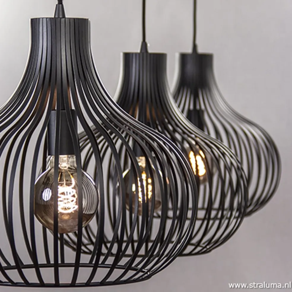 Best Straluma Hanglamp Onion 3L draad zwart
