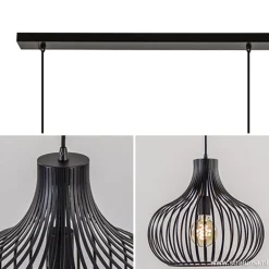 Best Straluma Hanglamp Onion 3L draad zwart