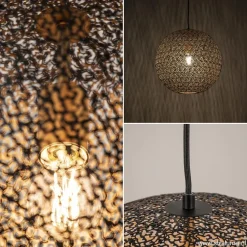 Sale Straluma Hanglamp Oronero bol zwart/goud 40cm
