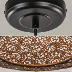 Shop Straluma Hanglamp Oronero bol zwart/goud 60cm