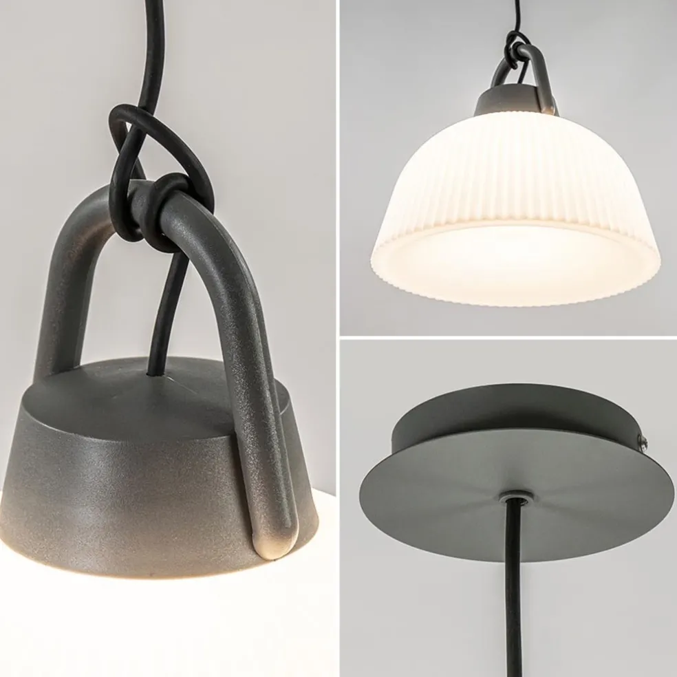 Hot Straluma Hanglamp outdoor antraciet met wit IP65