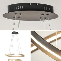 Shop Straluma Hanglamp ovaal dubbel zwart