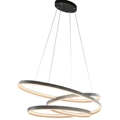 Store Straluma Hanglamp ovale ringen mat zwart