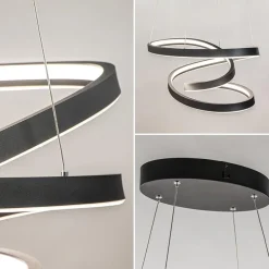 Store Straluma Hanglamp ovale ringen mat zwart