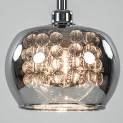 Hot Straluma Hanglamp Pearl klein chroom + smoke glas