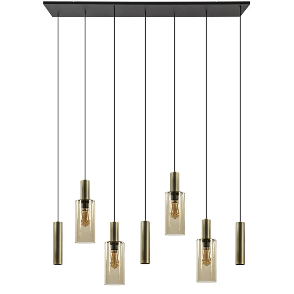 Outlet Straluma Hanglamp Perugia 7L brons/zwart