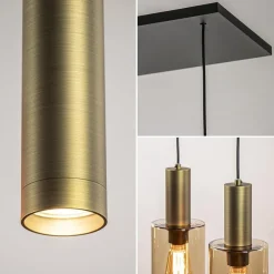 Outlet Straluma Hanglamp Perugia 7L brons/zwart