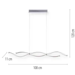 Store Straluma Hanglamp Q-Malina nikkel + afst.bed.cct