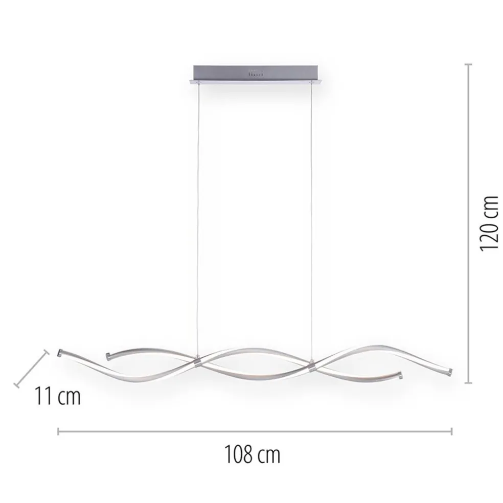 Store Straluma Hanglamp Q-Malina nikkel + afst.bed.cct