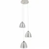 Outlet Straluma Hanglamp rond 3-lichts alu draad/glas