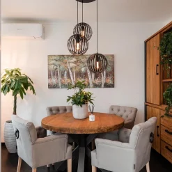 Cheap Straluma Hanglamp rond 3-lichts bollen zwart