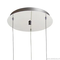 Best Sale Straluma Hanglamp rond 3-lichts zwart draad/glas