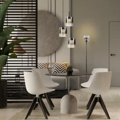Sale Straluma Hanglamp Salerno 3L zwart/gradient smoke
