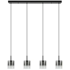 Outlet Straluma Hanglamp Salerno 4L zwart/gradient smoke