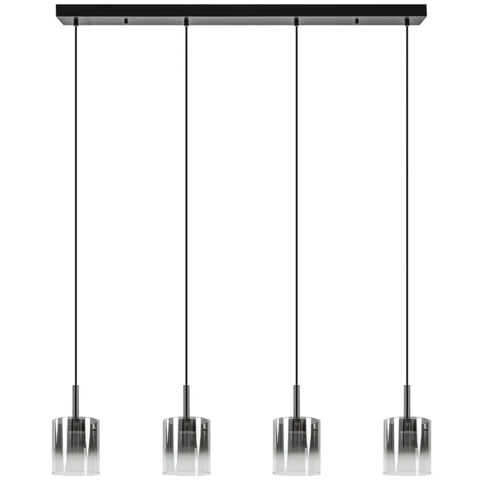 Outlet Straluma Hanglamp Salerno 4L zwart/gradient smoke