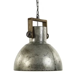 Sale Straluma Hanglamp Shelly industrieel zink/hout