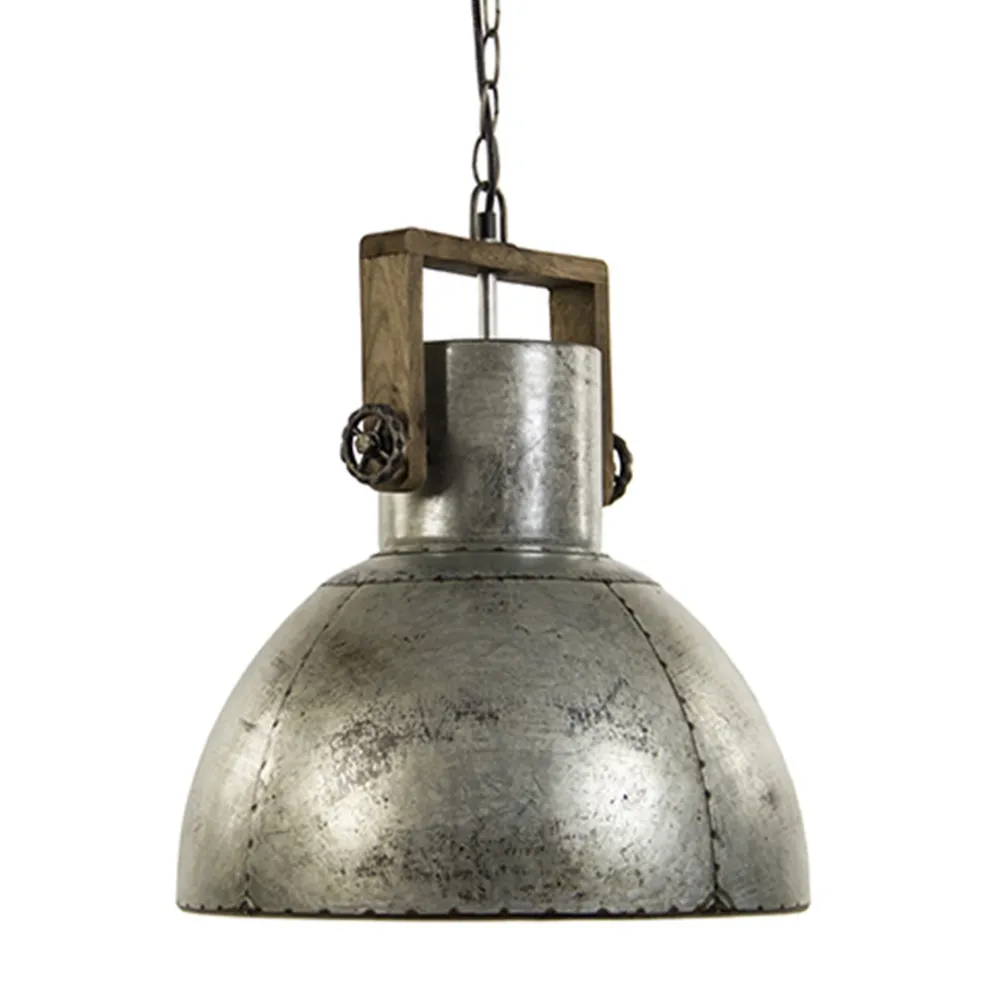 Sale Straluma Hanglamp Shelly industrieel zink/hout