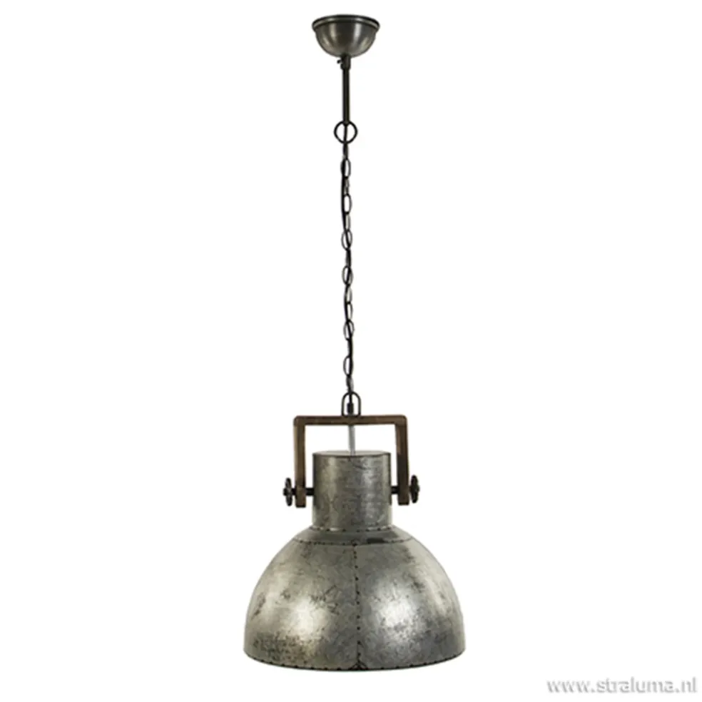 Sale Straluma Hanglamp Shelly industrieel zink/hout