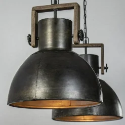 Sale Straluma Hanglamp Shelly 2-lichts brons/hout